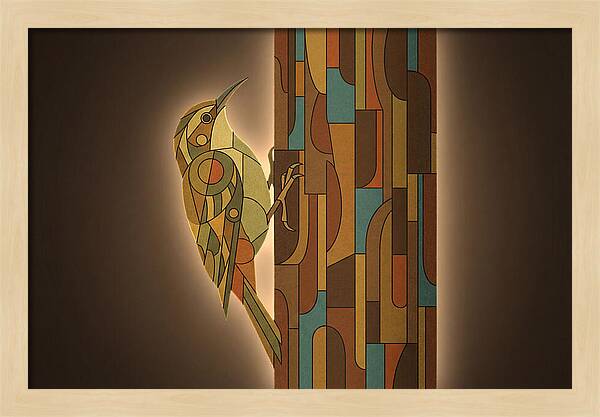 Treecreeper Ascending Oak Bark
