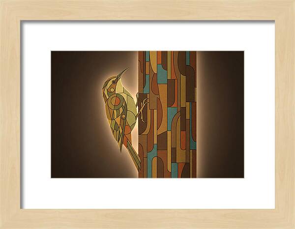 Treecreeper Ascending Oak Bark
