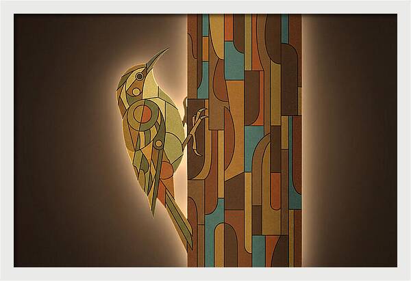 Treecreeper Ascending Oak Bark