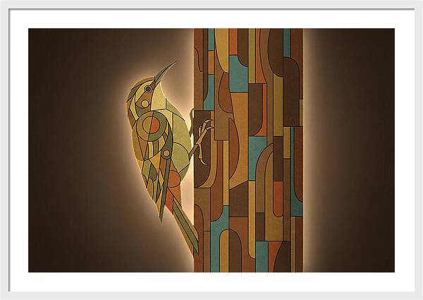 Treecreeper Ascending Oak Bark