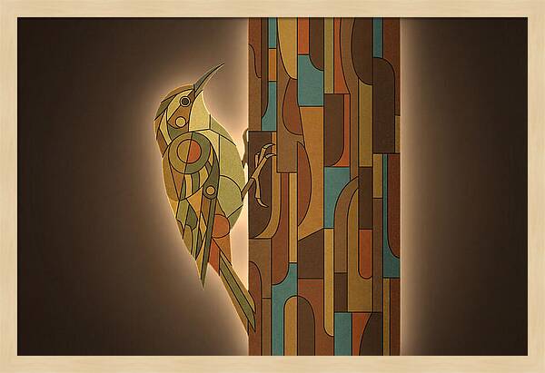Treecreeper Ascending Oak Bark