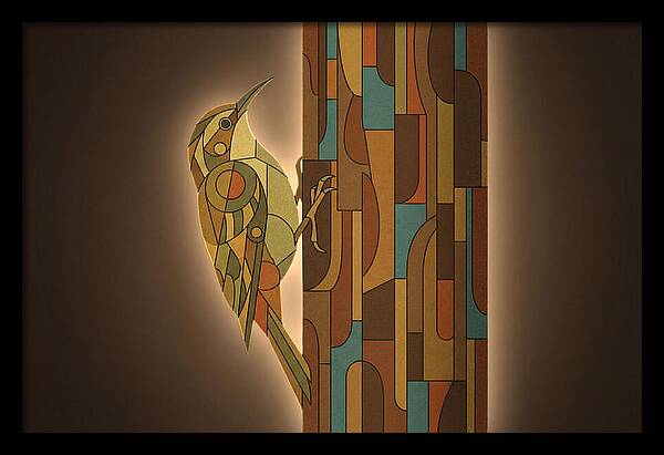 Treecreeper Ascending Oak Bark