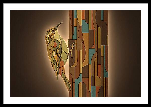 Treecreeper Ascending Oak Bark