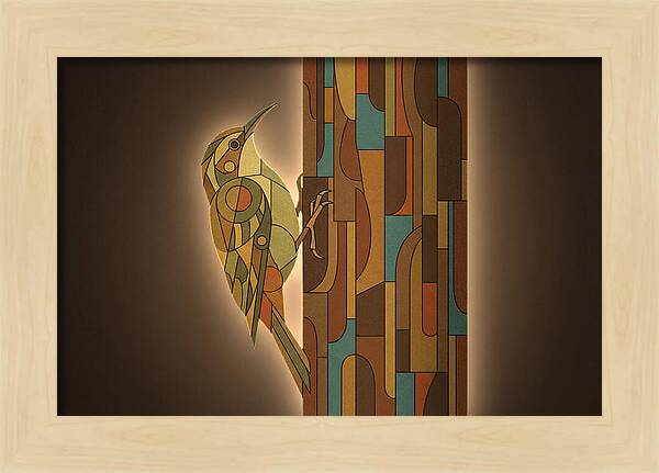 Treecreeper Ascending Oak Bark