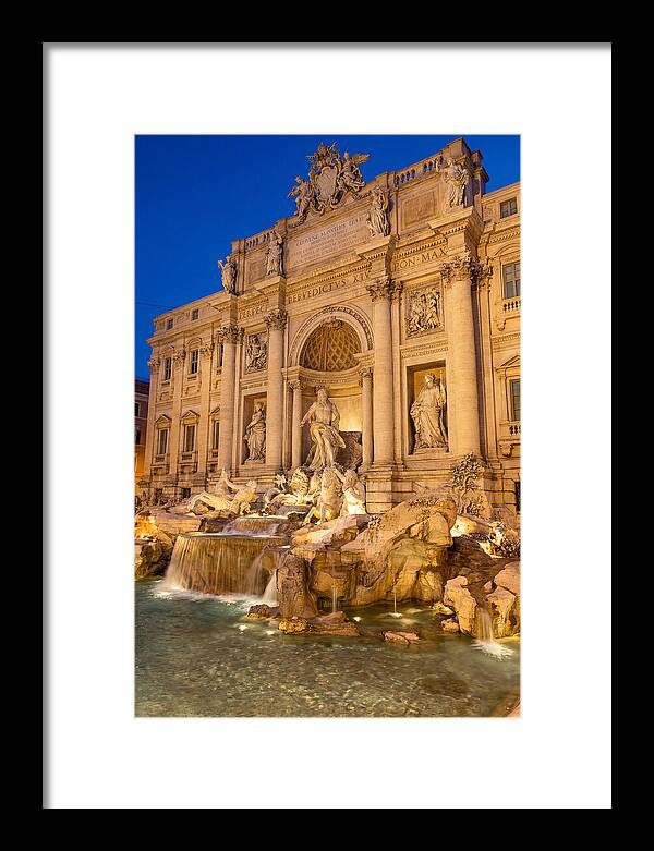 Trevi Fountain At Blue Hour