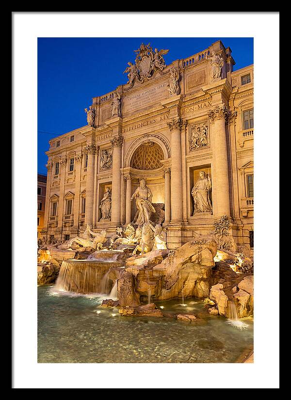 Trevi Fountain At Blue Hour