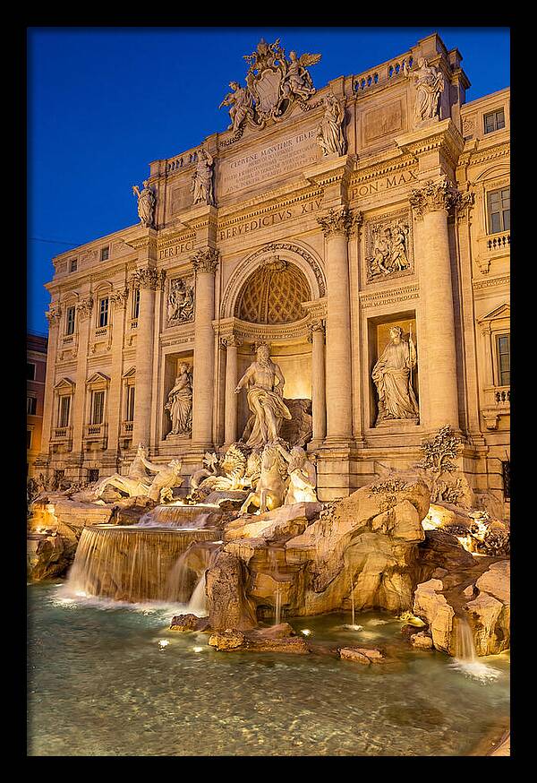 Trevi Fountain At Blue Hour