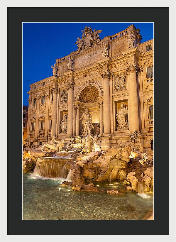 Trevi Fountain At Blue Hour