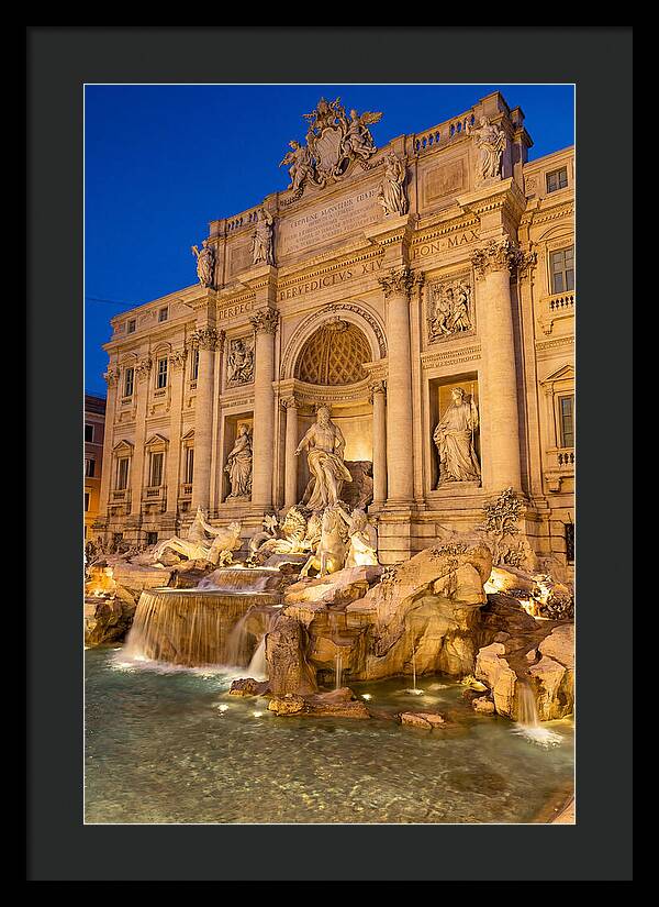 Trevi Fountain At Blue Hour