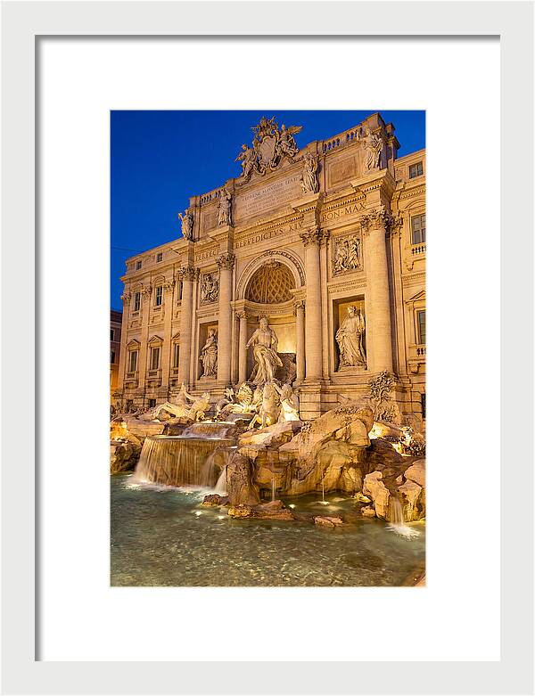 Trevi Fountain At Blue Hour