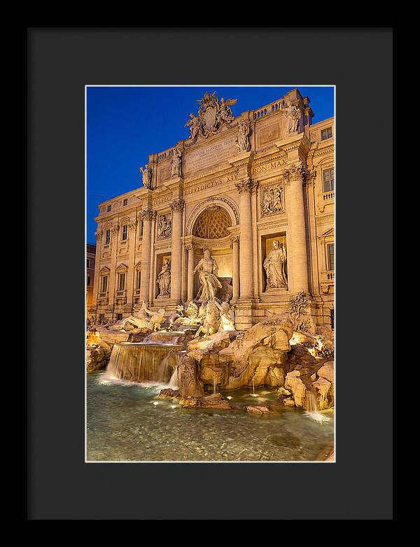 Trevi Fountain At Blue Hour