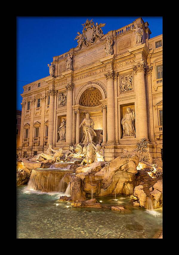 Trevi Fountain At Blue Hour