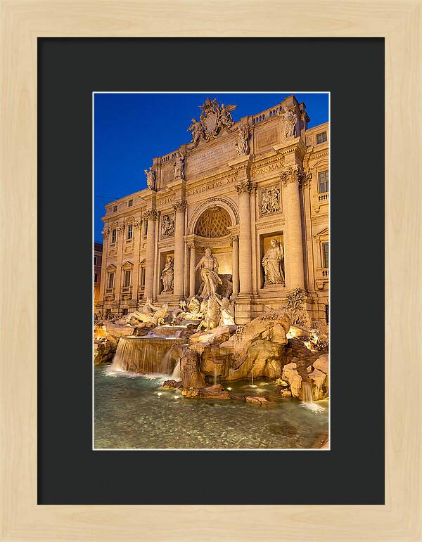 Trevi Fountain At Blue Hour