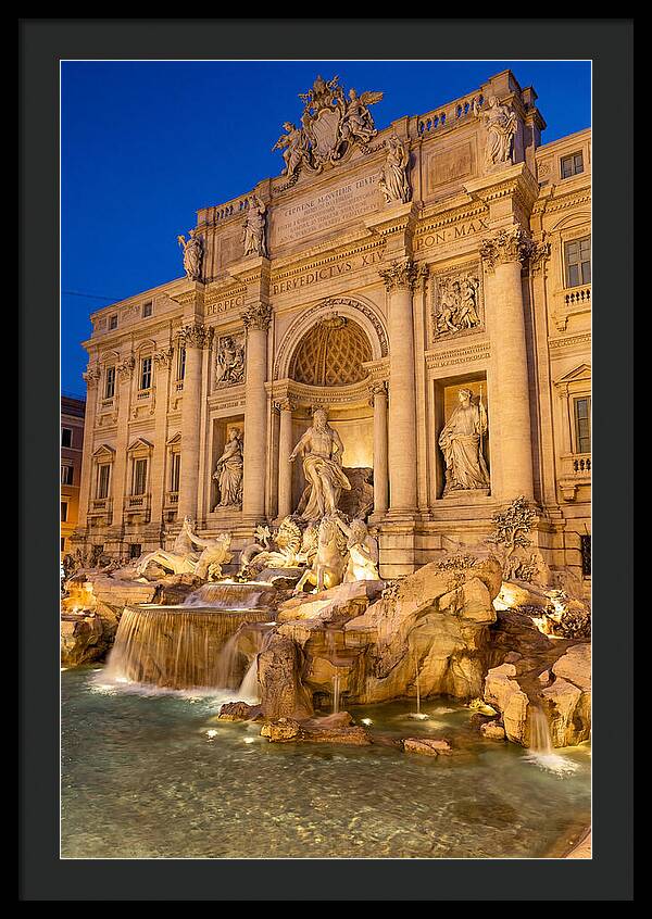 Trevi Fountain At Blue Hour