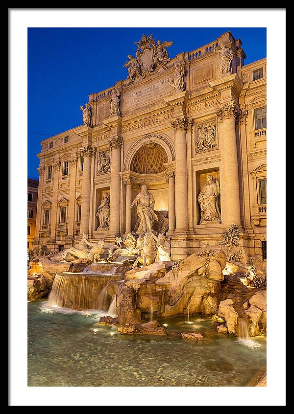 Trevi Fountain At Blue Hour