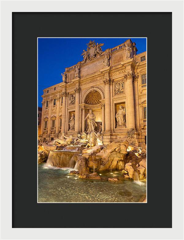 Trevi Fountain At Blue Hour
