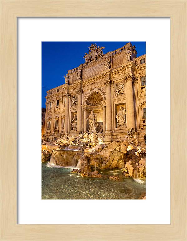 Trevi Fountain At Blue Hour