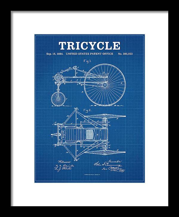 Tricycle Blueprint Patent Us305053a
