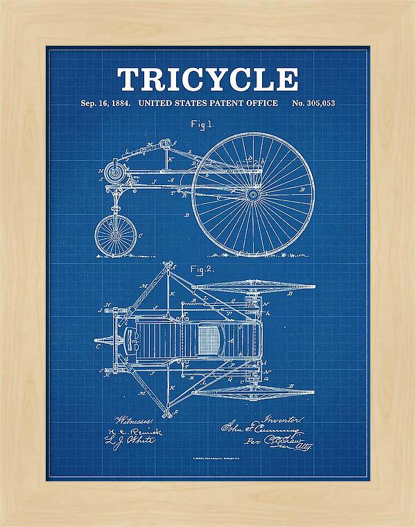 Tricycle Blueprint Patent Us305053a