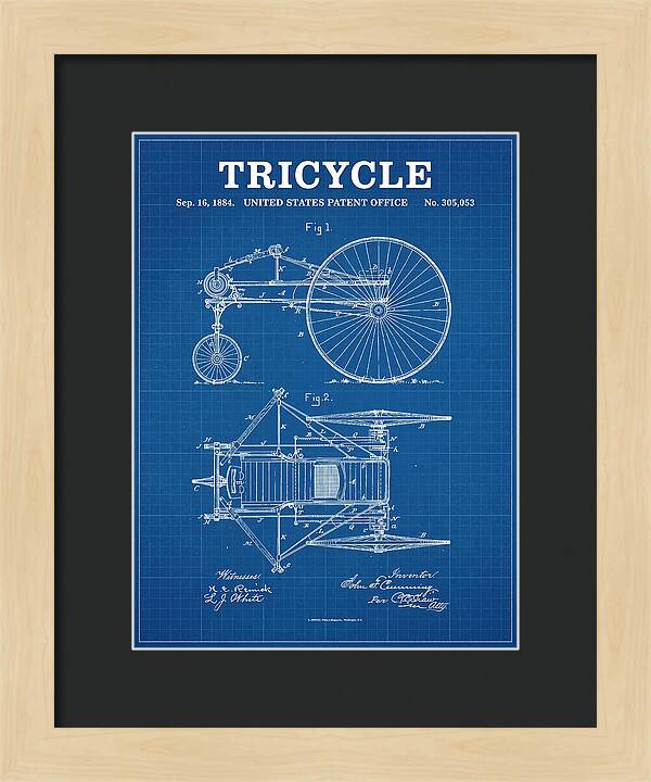 Tricycle Blueprint Patent Us305053a