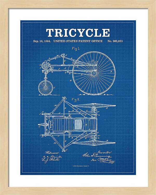 Tricycle Blueprint Patent Us305053a