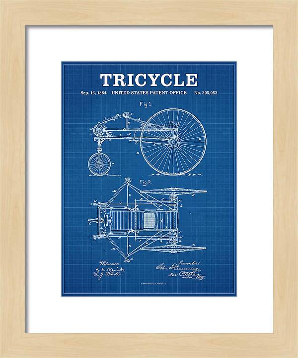 Tricycle Blueprint Patent Us305053a