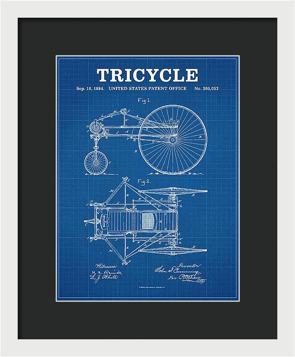 Tricycle Blueprint Patent Us305053a