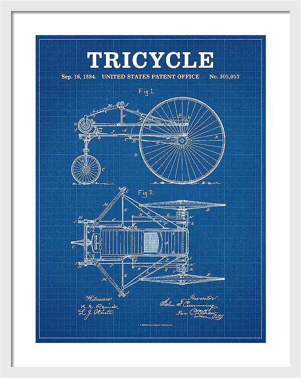 Tricycle Blueprint Patent Us305053a