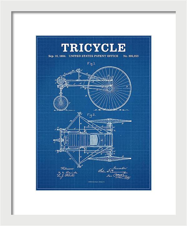 Tricycle Blueprint Patent Us305053a