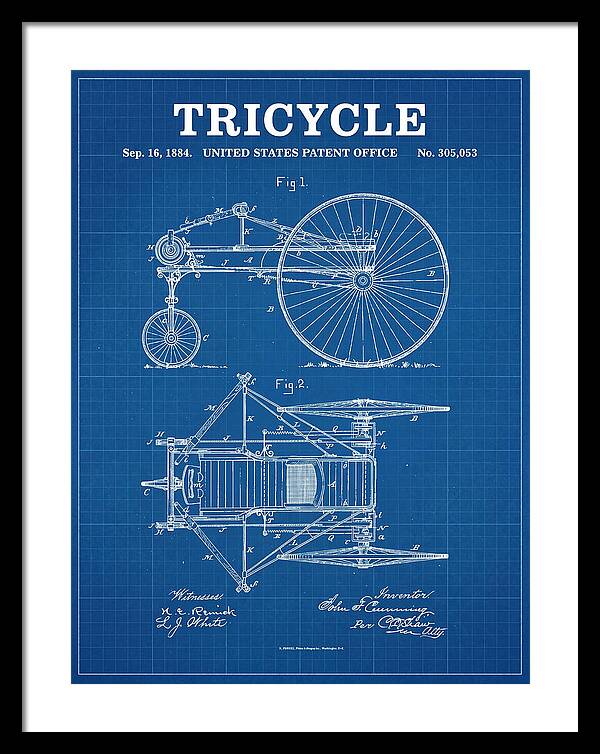 Tricycle Blueprint Patent Us305053a