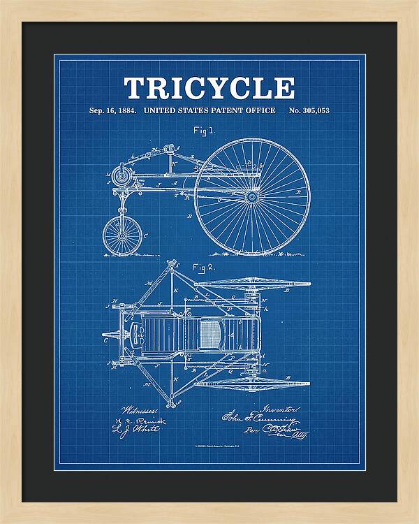 Tricycle Blueprint Patent Us305053a
