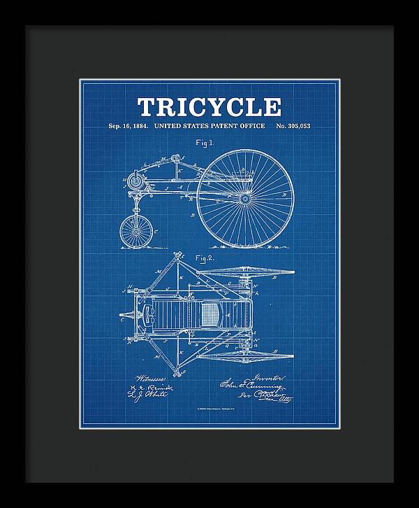 Tricycle Blueprint Patent Us305053a