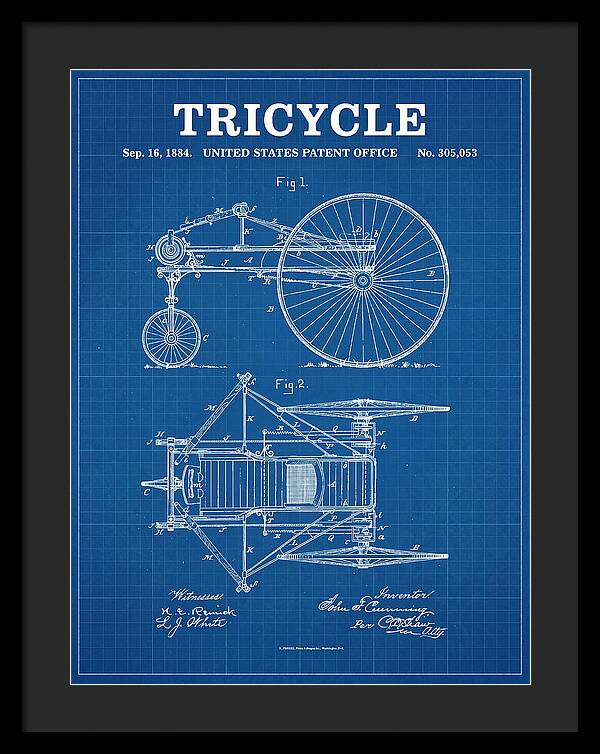 Tricycle Blueprint Patent Us305053a