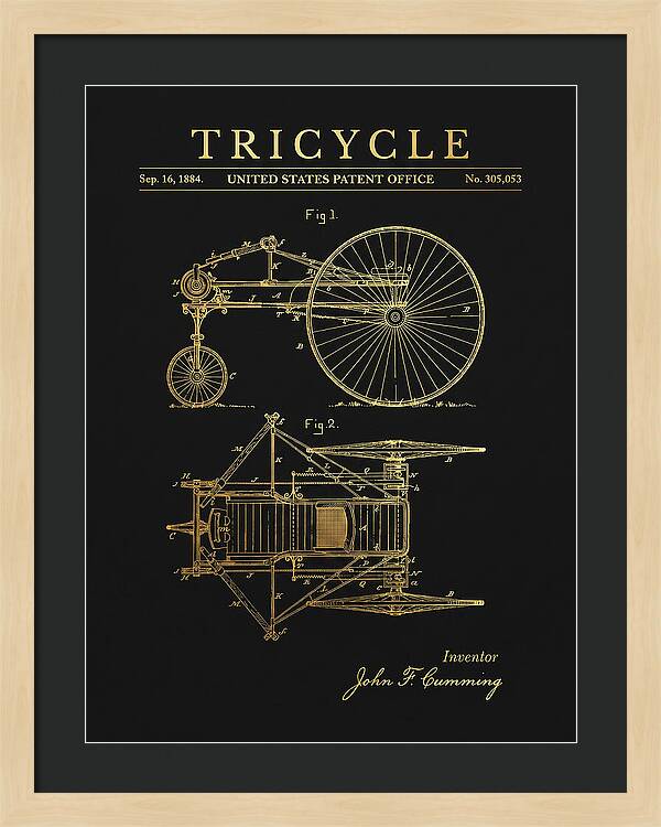 Tricycle Gold Patent Us305053a