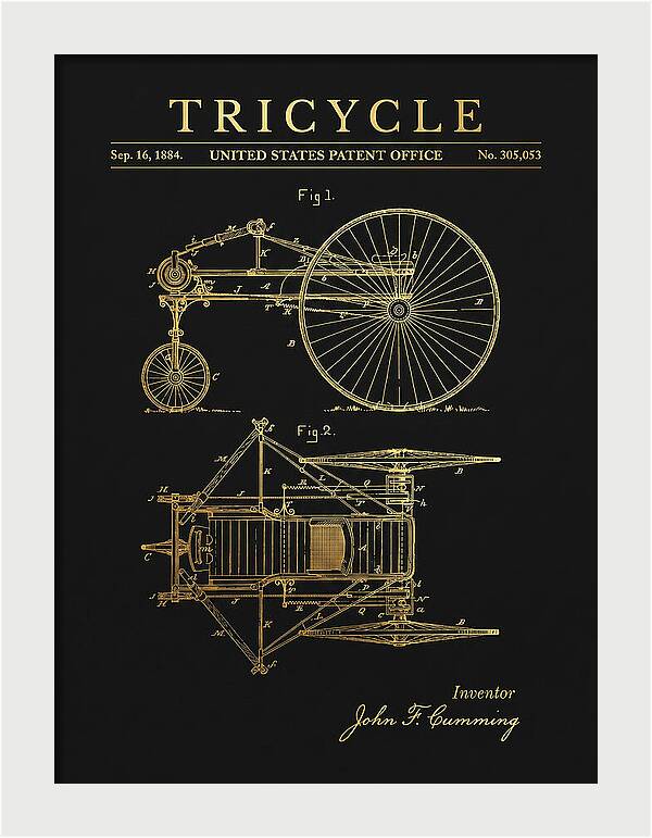 Tricycle Gold Patent Us305053a