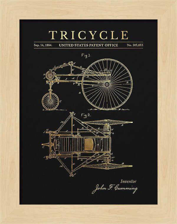 Tricycle Gold Patent Us305053a