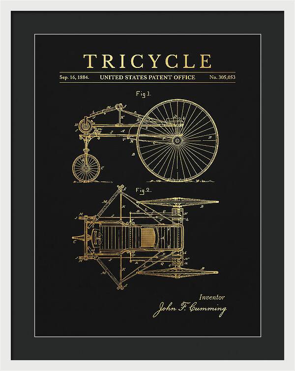 Tricycle Gold Patent Us305053a