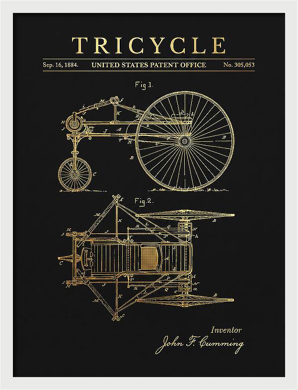 Tricycle Gold Patent Us305053a