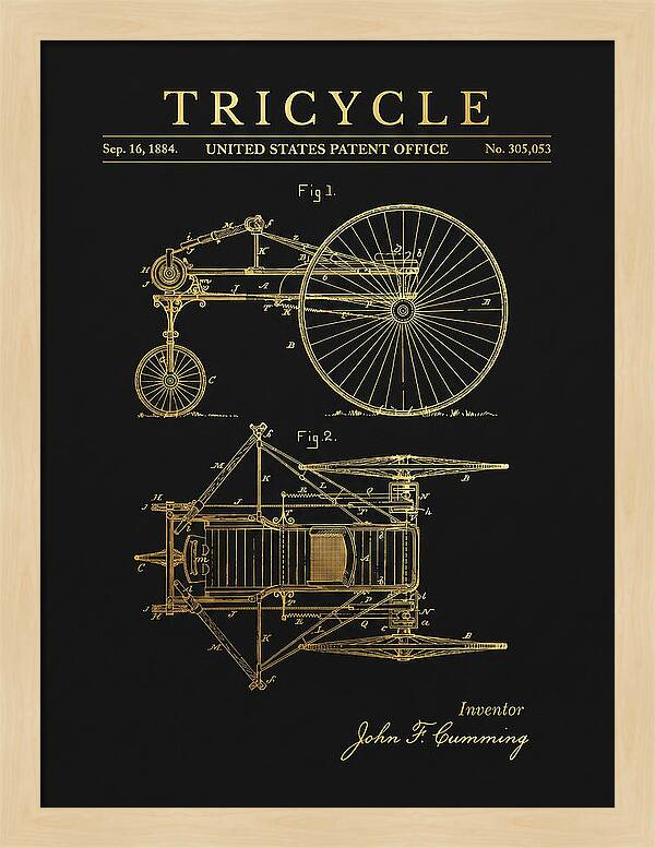 Tricycle Gold Patent Us305053a