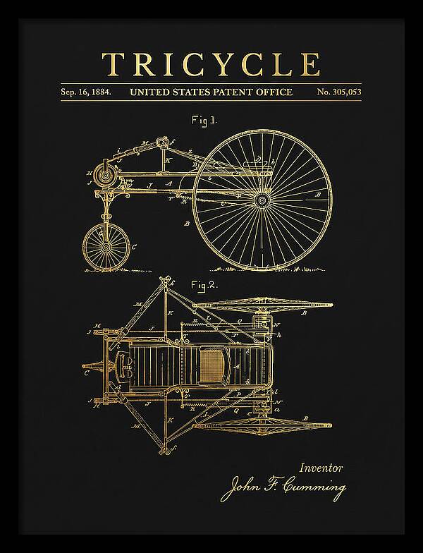 Tricycle Gold Patent Us305053a