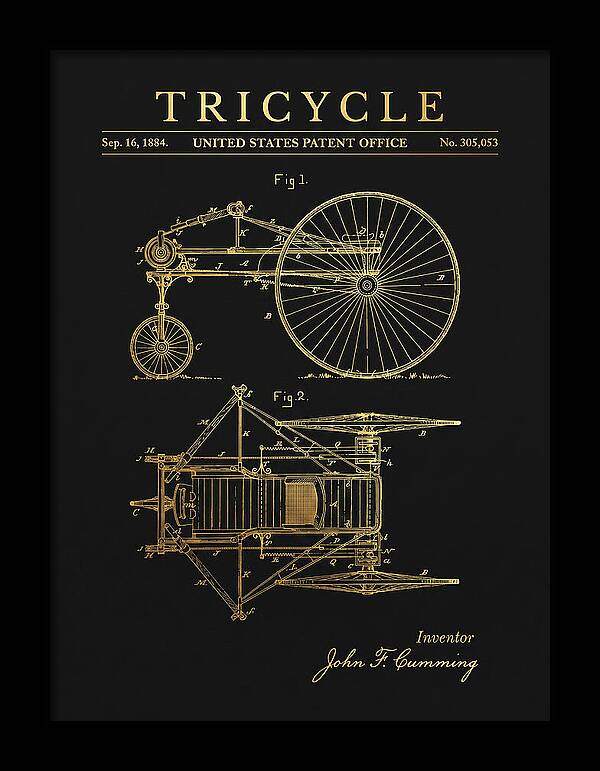 Tricycle Gold Patent Us305053a