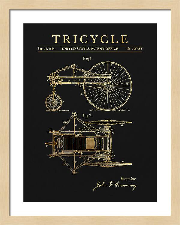 Tricycle Gold Patent Us305053a