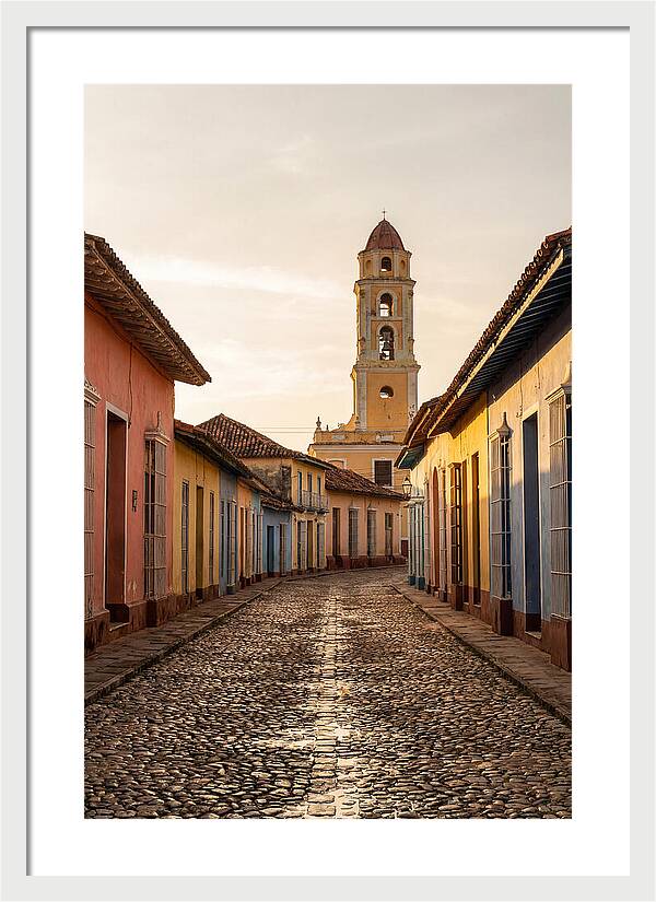 Trinidad Colonial Street At Golden Hour