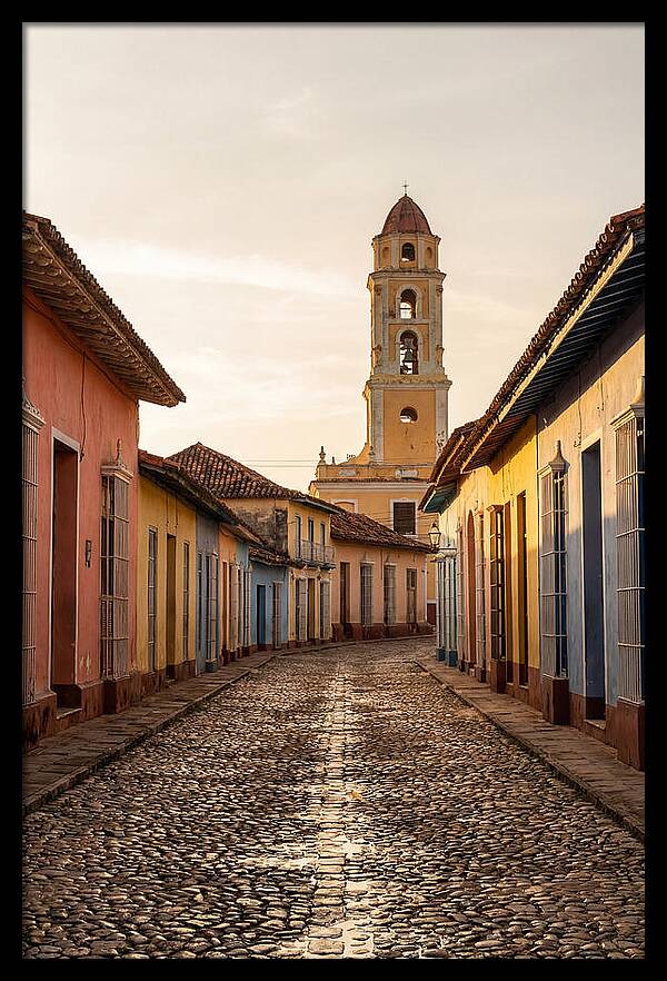 Trinidad Colonial Street At Golden Hour