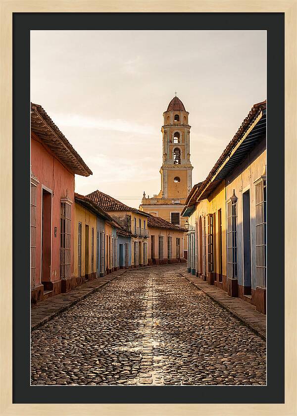 Trinidad Colonial Street At Golden Hour