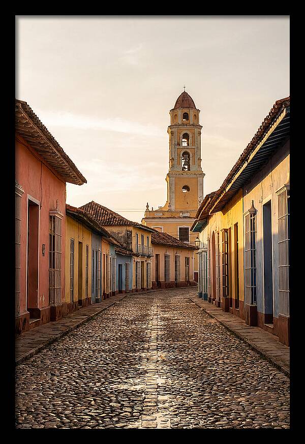 Trinidad Colonial Street At Golden Hour
