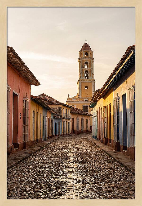 Trinidad Colonial Street At Golden Hour