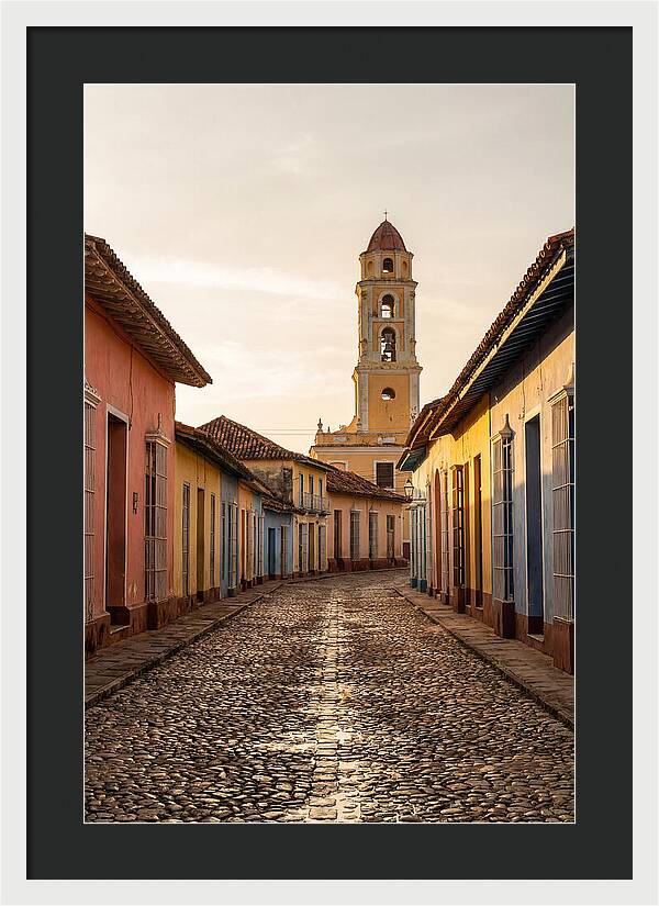 Trinidad Colonial Street At Golden Hour