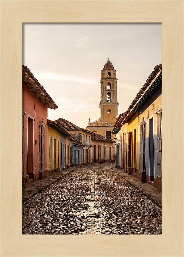 Trinidad Colonial Street At Golden Hour
