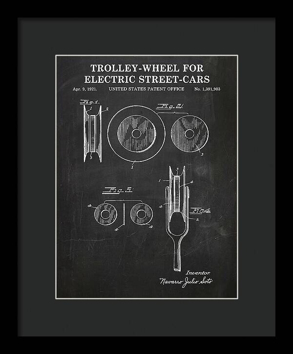 Trolley Wheel For Electric Street Cars Chalkboard Patent Us1391903